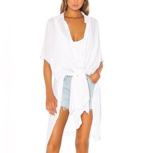 L*space Anita Tie-Front Hi Low Swim Cover Up